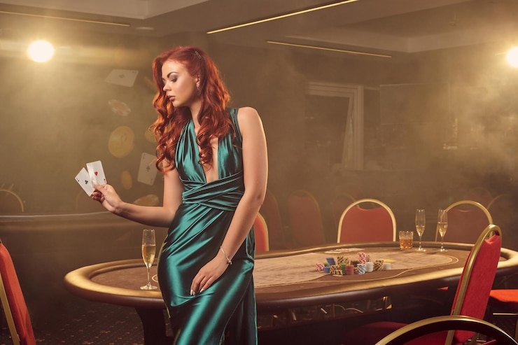 Live-dealer blackjack stream with dealer and chat interface